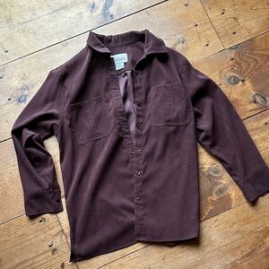 Basic Editions Dark Brown Button-Down Shirt